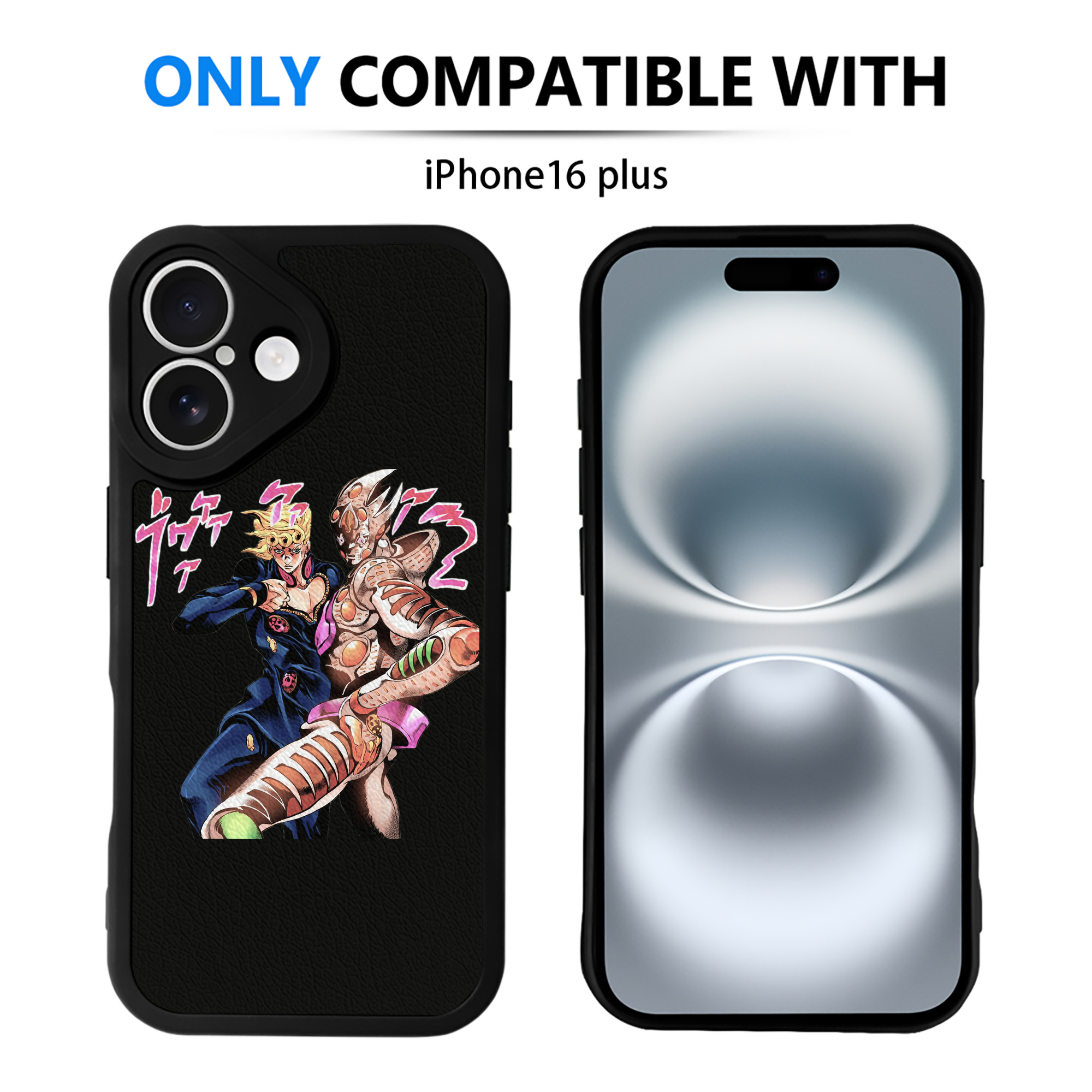 （画像用） ジョジョの奇妙な冒険 ジョルノ?ジョバァーナ JoJo's Bizarre Adventure Giorno Giovanna 【iPhone 16シリーズ対応】シリコンスマホケース（レザー調） 材質：シリコン